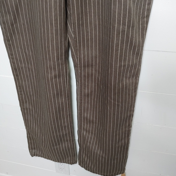 Reformation Wilder high rise pinstripe wide leg jeans size 30 - Picture 5 of 16